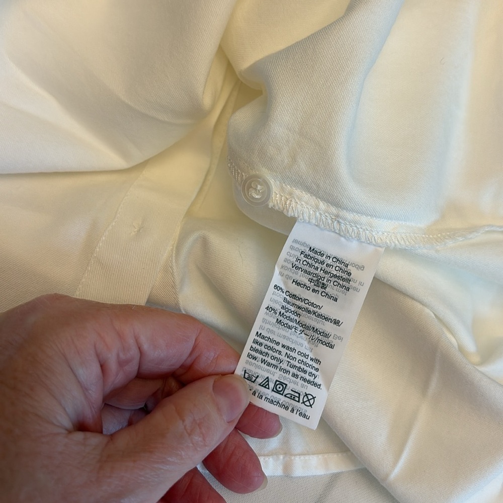 Madewell blouse pullover button down back Oahu embroidered collar Sz MED NWT - Picture 9 of 10